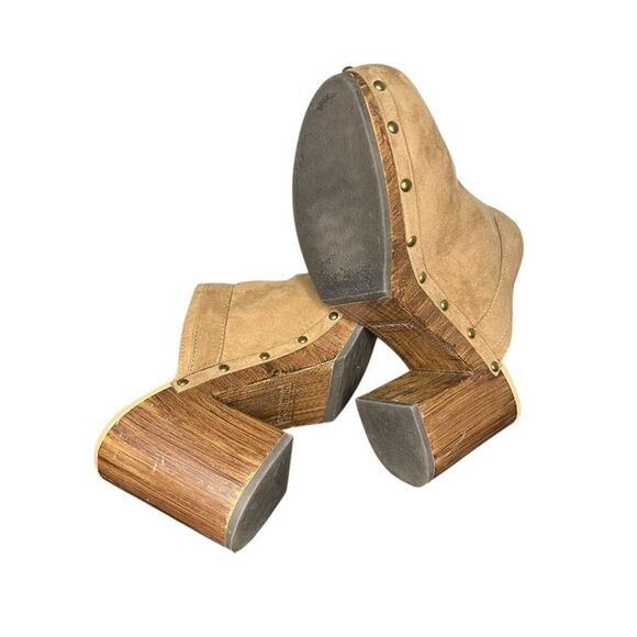 UNIONBAY Women’s 10 Slip On Clogs Faux Suede Platform Block Heel Mules Y2K - Picture 7 of 8